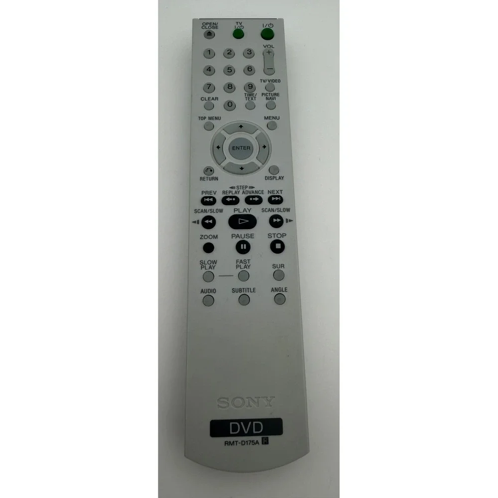 Sony RMT-D175A DVD Player Remote Control Light Gray OEM Replacement
